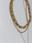 Necklace set Pack of three Chunky chain Two dainty chains  Pearl pendant  Lobster clasp fastening 