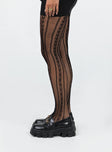 Stockings Sheer design  Detail stitching  High waisted  Elasticated waistband   Good stretch  