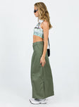 Devine Cargo Maxi Skirt Khaki Princess Polly  Maxi 