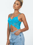 product Princess Polly Sleeveless Sweetheart  Rylie Top Blue