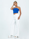 Front view of model wearing  front Princess Polly  Sultan Pants White