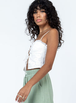 product Princess Polly Sleeveless Sweetheart  Marloe Top White