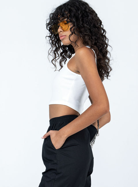 product Princess Polly Sleeveless Square Neck  Marea Top White