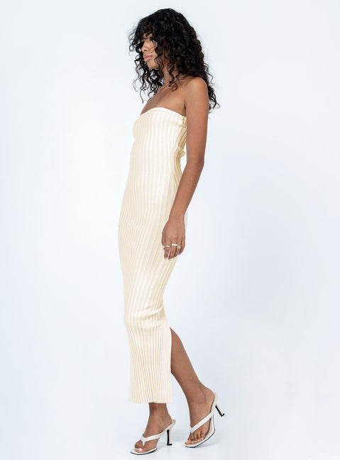 product Princess Polly Square Neck  Kalla Midi Dress Beige