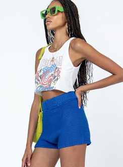 Shorts Knit material  High waisted  Elasticated waistband 