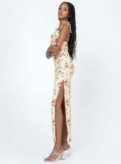 product Princess Polly Crew Neck  Arness Maxi Dress Yellow Floral