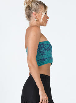 product Princess Polly Sleeveless Square Neck  Jovi Top Blue / Green