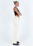 Princess Polly Mid Rise  Copeland Jeans White Tall
