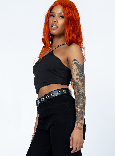 product Princess Polly Full Sleeves High Neck  Belinda Top Black