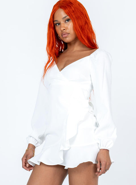 product Princess Polly V-Neck  Josephina Mini Dress White