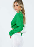 product Princess Polly Full Sleeves Square Neck  Covern Top Green