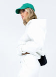 Hoda Zip Up Jacket White Princess Polly  regular 