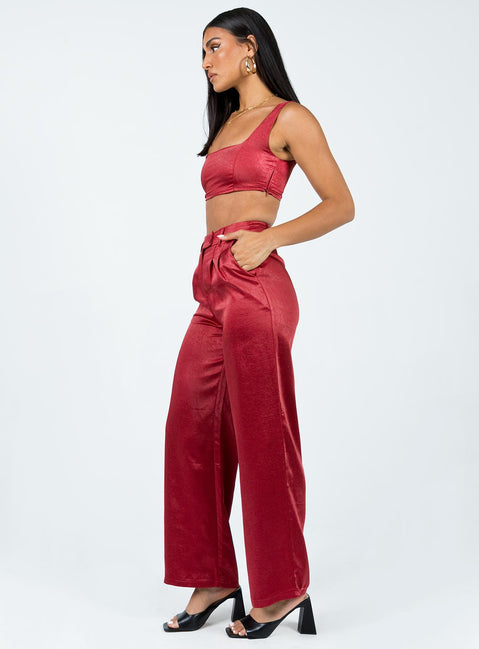 Huxley Satin Set Burgundy