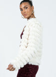 Lesser Faux Fur Jacket Cream