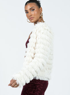 Lesser Faux Fur Jacket Cream