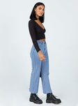 product Princess Polly Mid Rise  Damika Wide Leg Denim Jeans