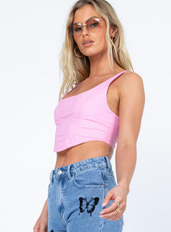 product Princess Polly Sleeveless Square Neck  Etta Top Pink