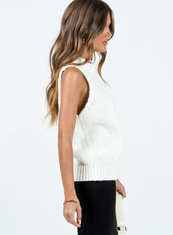 Goodburn Knit Vest Cream Princess Polly  Cropped 