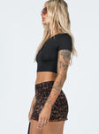 Lidya Ultra Micro Mini Skirt Leopard