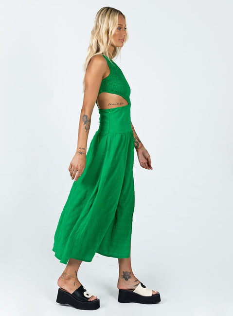 product Princess Polly Crew Neck  Davina Midi Dress Green