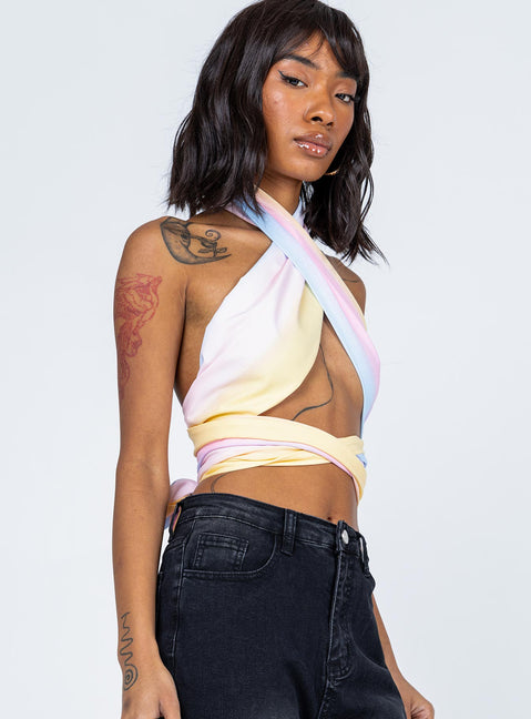 side view of model wearing Princess Polly Edison Top Multi 