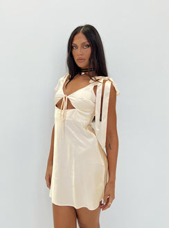 product Princess Polly Asymmetric Neckline  Barbara Mini Dress Ivory