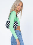 side view of model wearing Princess Polly Ryder Long Sleeve Top Green 