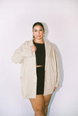 Oversized blazer Linen material Lapel collar  Button front fastening  Twin hip pockets 