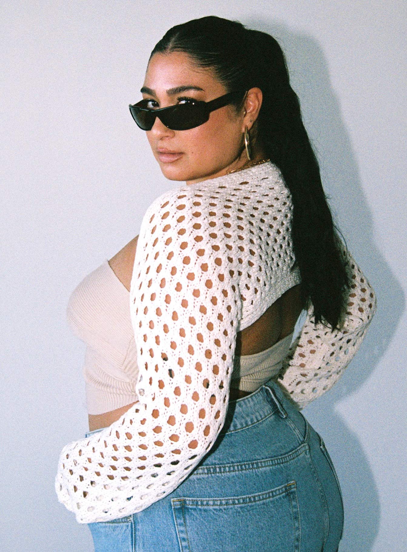 Lotani Bolero Cream Curve Princess Polly  Cropped 