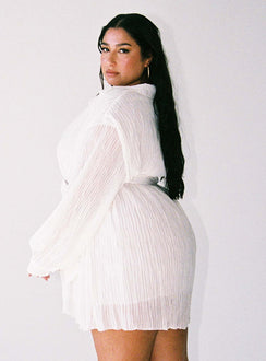 product Princess Polly High Neck  Tune In Shirt Dress White Curve