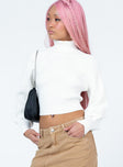 Bernadette Sweater White Princess Polly  Cropped 