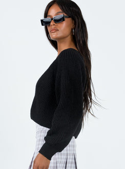 Romney Cardigan Black Long 