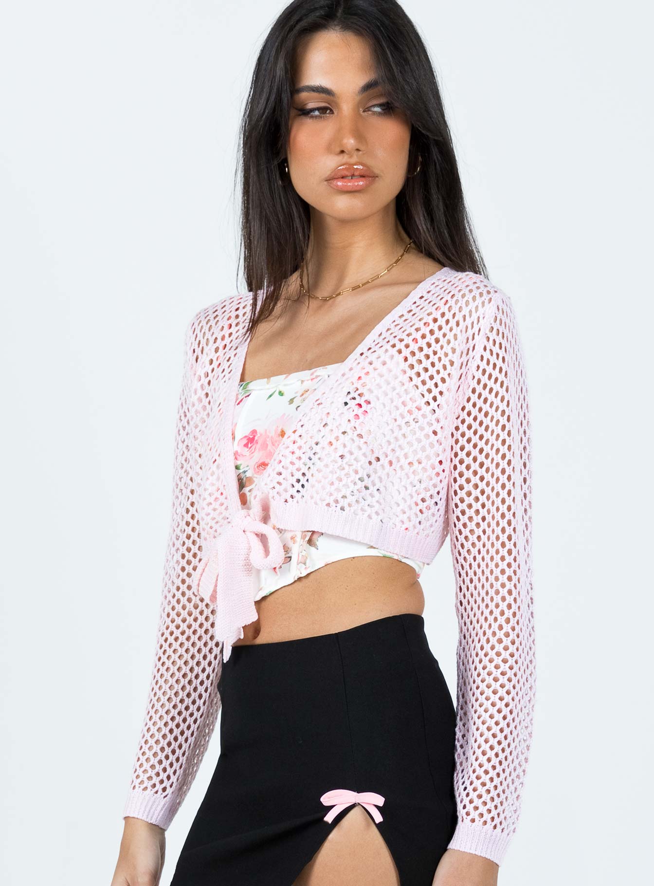 Treva Sweater Pink Cropped 