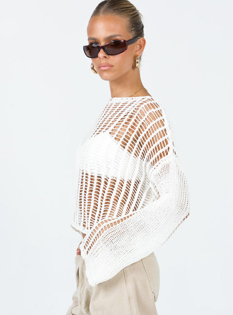 The Kennedy Sweater White Princess Polly  long 