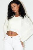 Nerin Cropped Sweater White