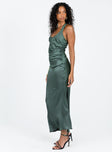 product Princess Polly Asymmetric Neckline  Kodiak Halter Maxi Dress Green