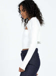 Linden Cardigan White Princess Polly  Cropped 