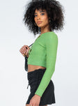 Cosmo Cardigan Green Princess Polly  Cropped 