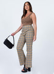 side view of model wearing Princess Polly Cirdan Pants Beige 