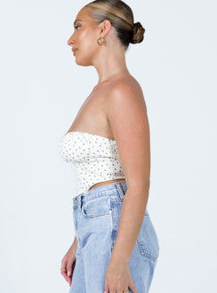 side view of model wearing Princess Polly Roslin Top White 