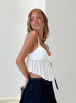 product Princess Polly Sleeveless Square Neck  Corella Top White