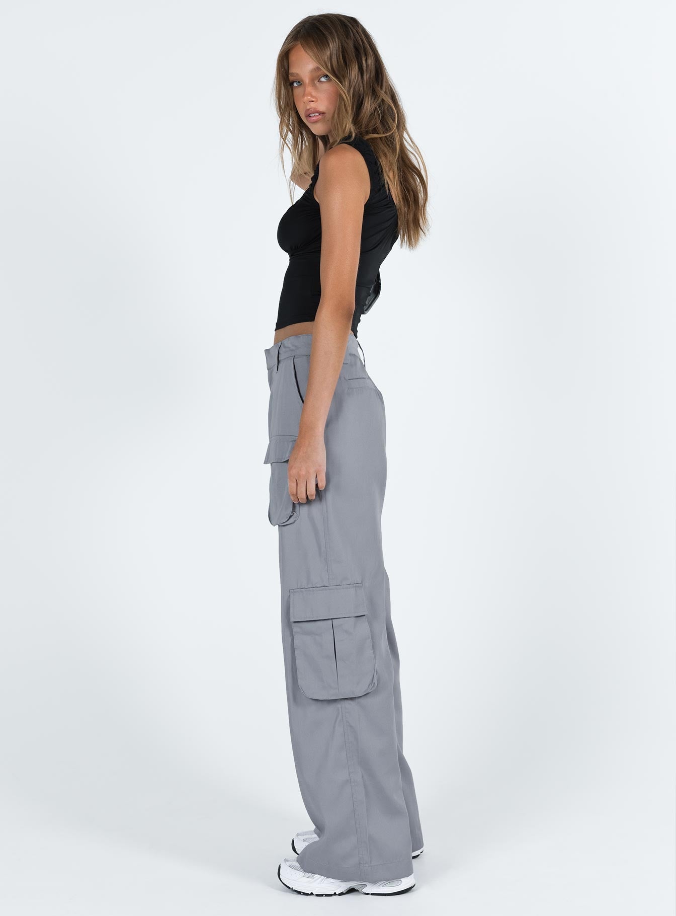 product Princess Polly High Waisted Pants  Lovis Trouser Grey