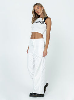 product Princess Polly High Waisted Pants  Austin Parachute Pants White