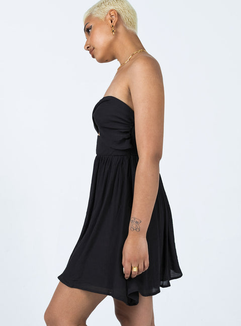 product Princess Polly Crew Neck  Allie Jay Mini Dress Black