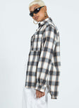 product Princess Polly Full Sleeves High Neck  Malvern Shirt Grey Check