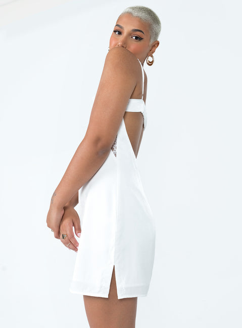 product Princess Polly Asymmetric Neckline  Passion Mini Dress White