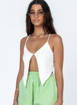 product Princess Polly Sleeveless Asymmetric Neckline  Halley Top White