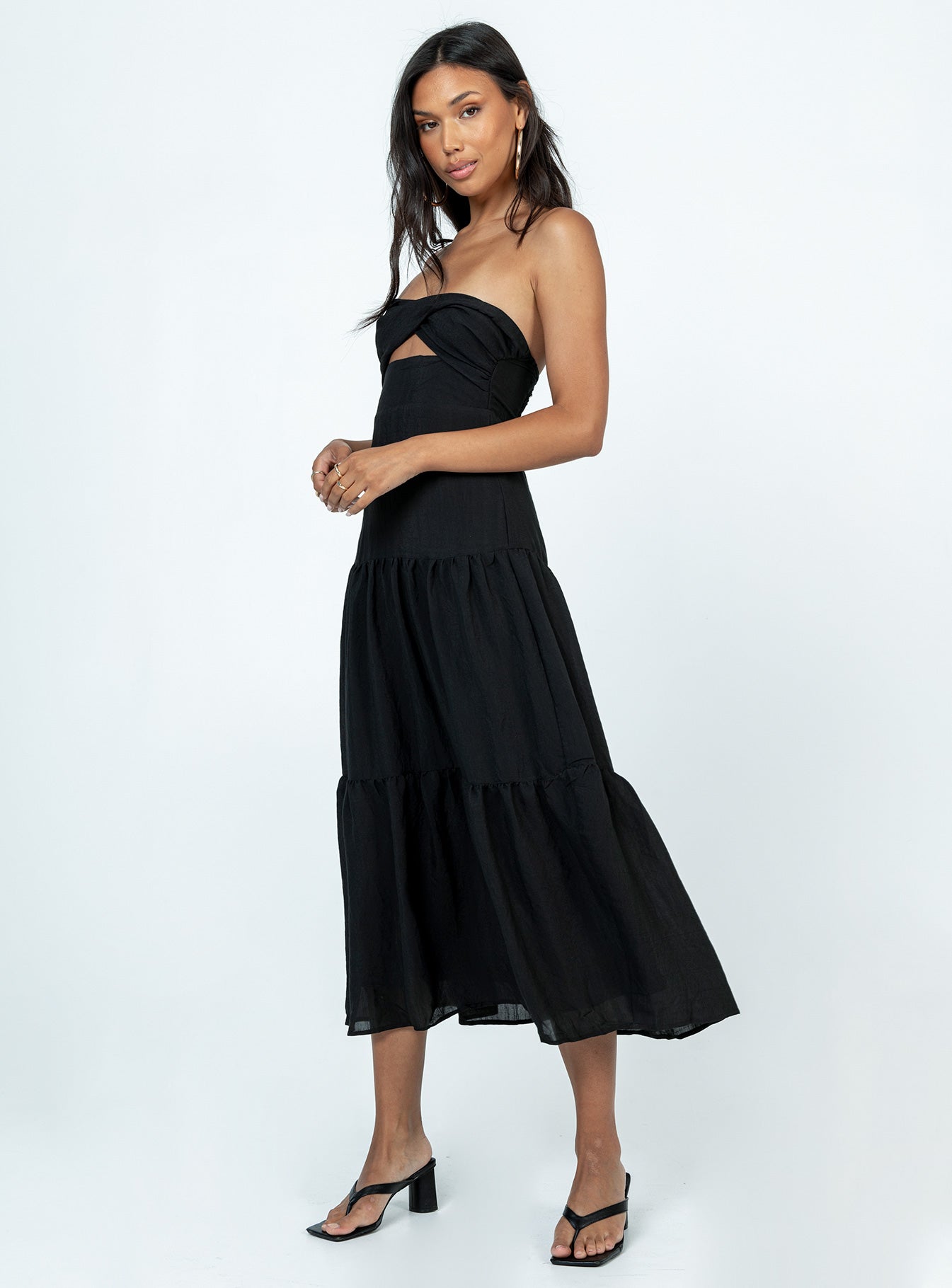 product Princess Polly Crew Neck  Allie Midi Dress Black