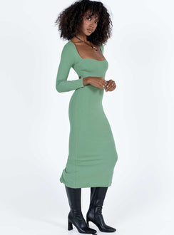 product Princess Polly High Neck  Nolan Midi Dress Green
