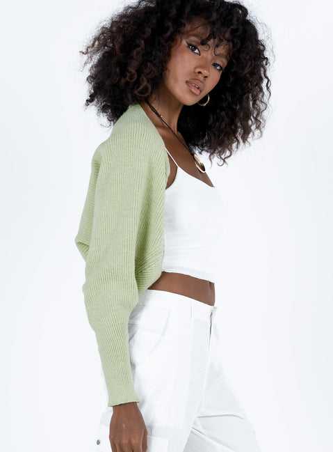 Aviana Cardigan Sage Princess Polly  Cropped 